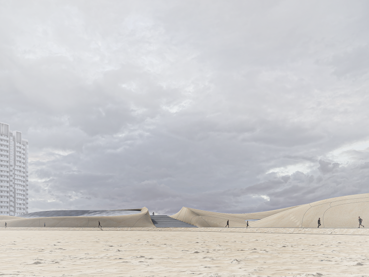 Rendering of Dune-Shape Dike