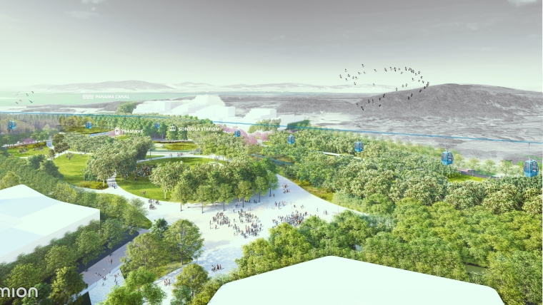 Bird's Eye View Overlooking the Site