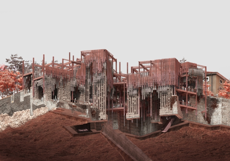 Cutaway Axon Render